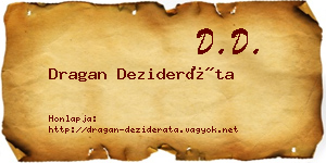 Dragan Dezideráta névjegykártya